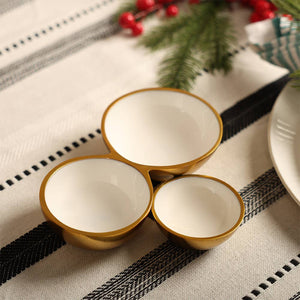 Gold White Cluster Bowls - The Collective Park City