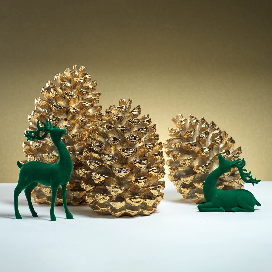 Golden Decorative Pine Cone - 10.5" - The Collective Park City