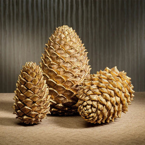 Golden Decorative Pine Cone - 13" - The Collective Park City