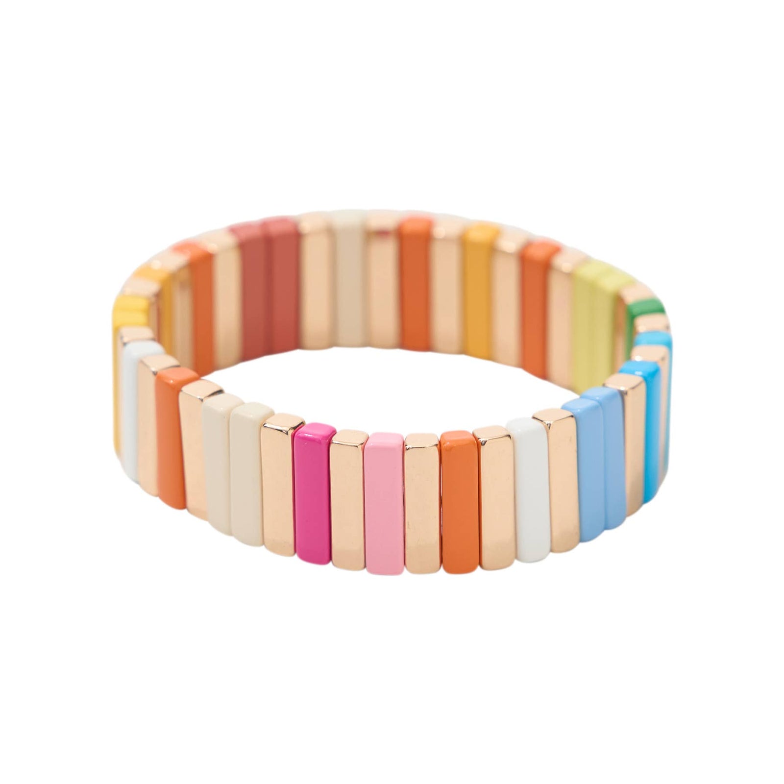Golden Rainbow Tall Tile Bracelet - The Collective Park City
