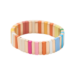 Golden Rainbow Tall Tile Bracelet - The Collective Park City