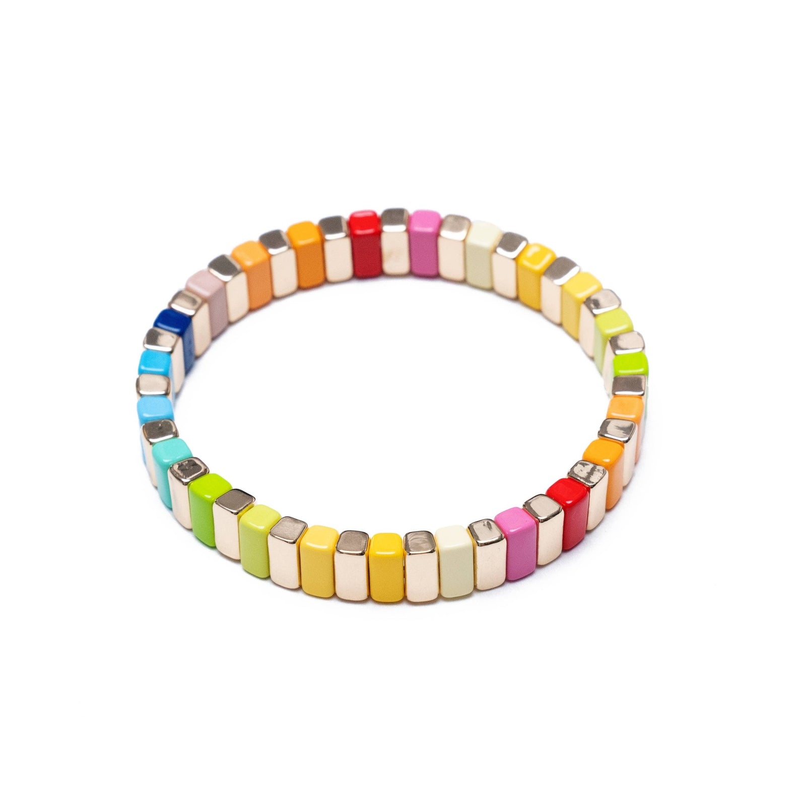 Golden Rainbow Tile Bracelet - The Collective Park City