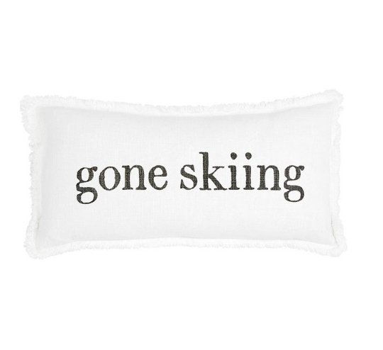 Gone Skiing - Lumbar Pillow - The Collective Park City