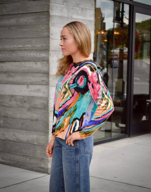 Graffiti Cashmere Sweater - The Collective Park City