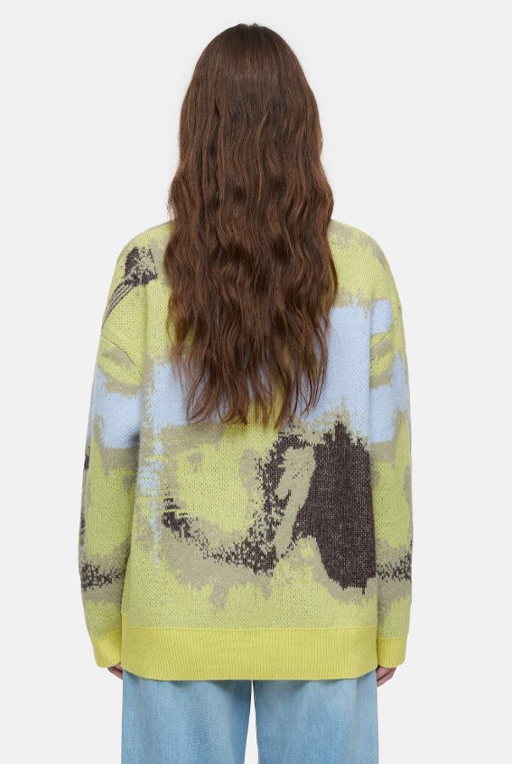 Graffiti Knit Pullover Sweater - The Collective Park City