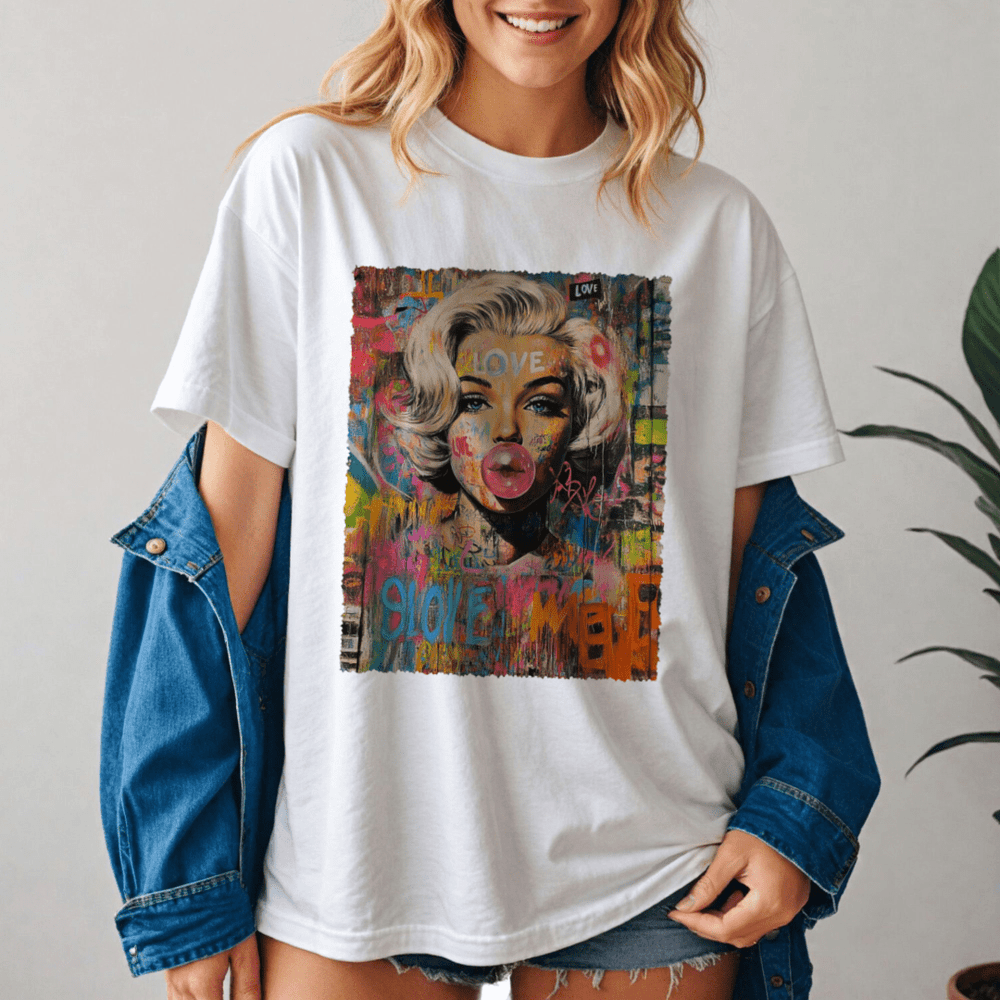 Graffiti Marilyn Graphic Tee 1107 - The Collective Park City