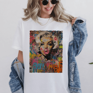 Graffiti Marilyn Graphic Tee 1107 - The Collective Park City