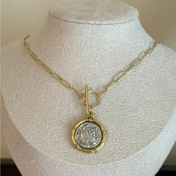 Greek Coin Necklace - The Collective Park City