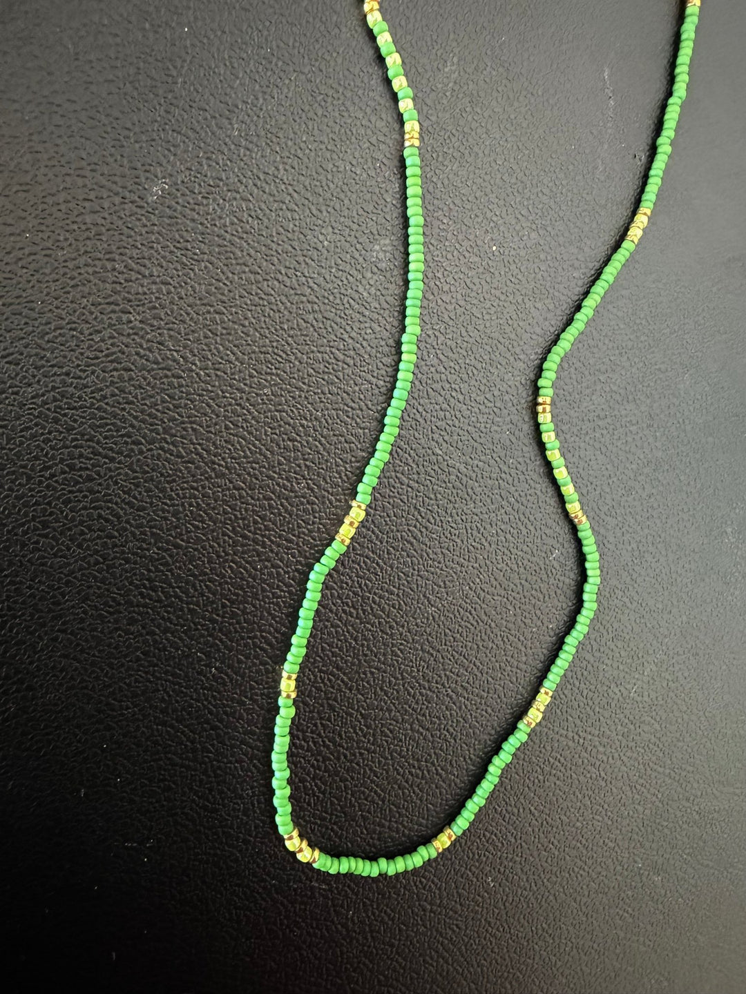 Green Miyiki Seed Bead Choker Necklace - The Collective Park City