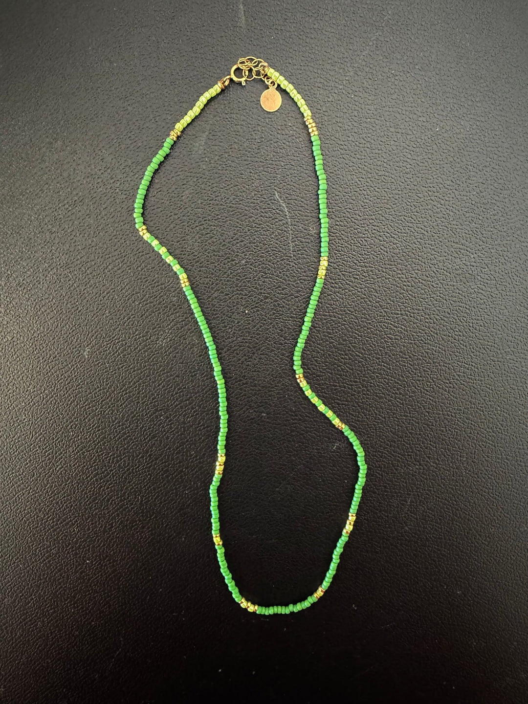 Green Miyiki Seed Bead Choker Necklace - The Collective Park City