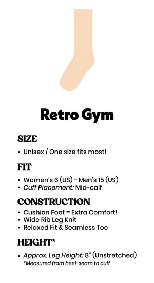 Greg Retro Gym Crew Socks - The Collective Park City