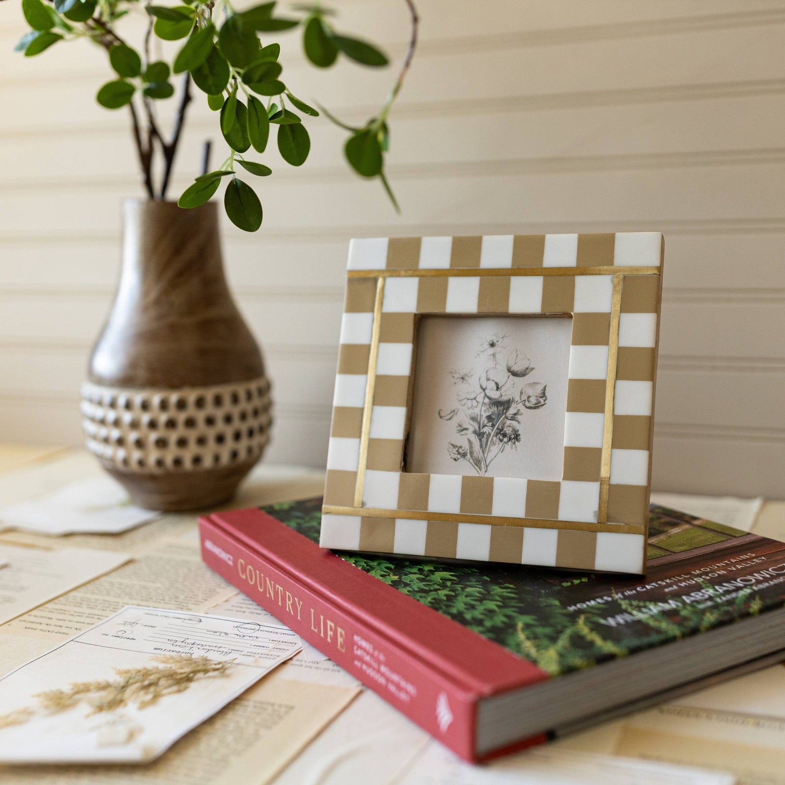 Gwendolyn Check Photo Frame - 4X4 - The Collective Park City