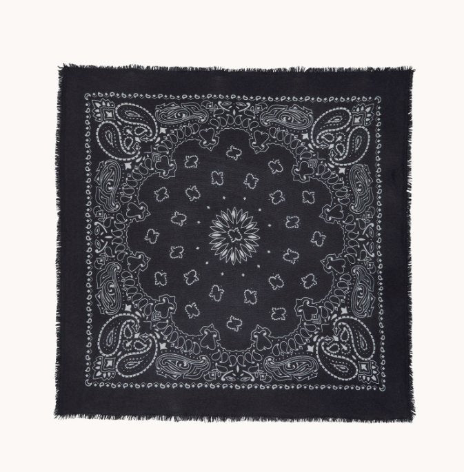 Hachiko - Printed Cashmere Bandana - The Collective Park City