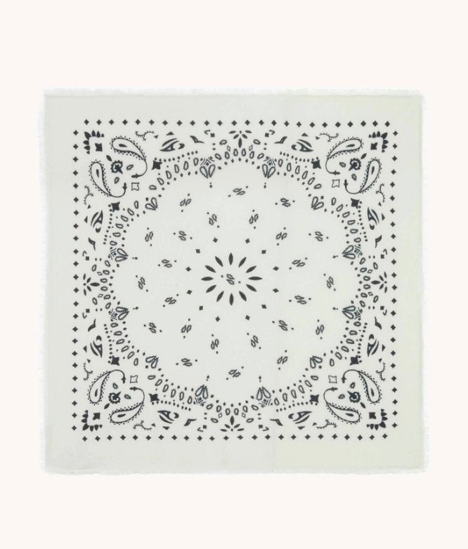 Hachiko - Printed Cashmere Bandana - The Collective Park City