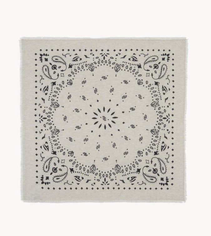 Hachiko - Printed Cashmere Bandana - The Collective Park City