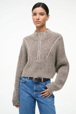 Hampton Cropped Sweater - Bisque - The Collective Park City