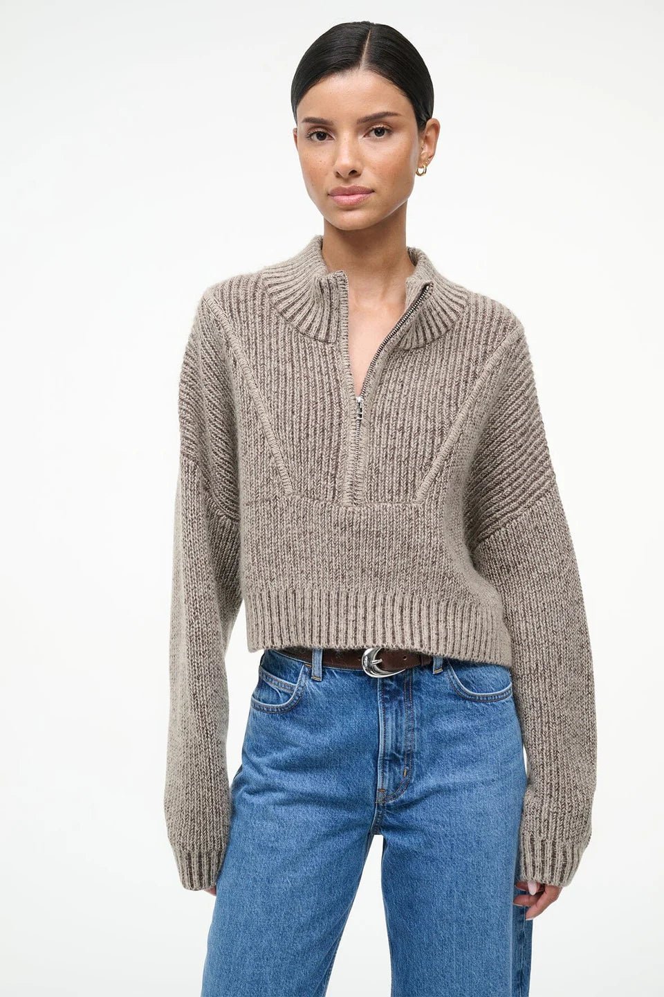 Hampton Cropped Sweater - Bisque - The Collective Park City