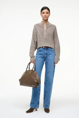 Hampton Cropped Sweater - Bisque - The Collective Park City
