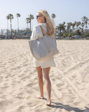 Hana Canvas Boat Bag - Seashell - The Collective Park City