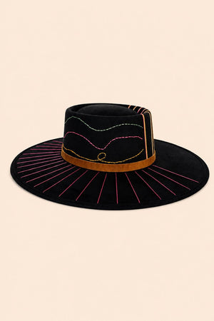 Hana Telescope Crown Hat - Black - The Collective Park City