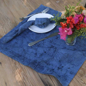 Hand Dyed Indigo Blue Napkins - Set of 4 - The Collective Park City