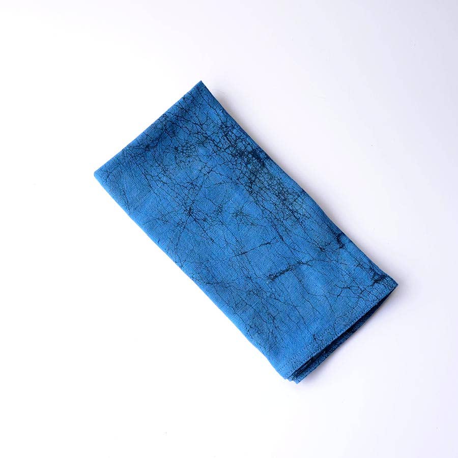 Hand Dyed Indigo Blue Napkins - Set of 4 - The Collective Park City