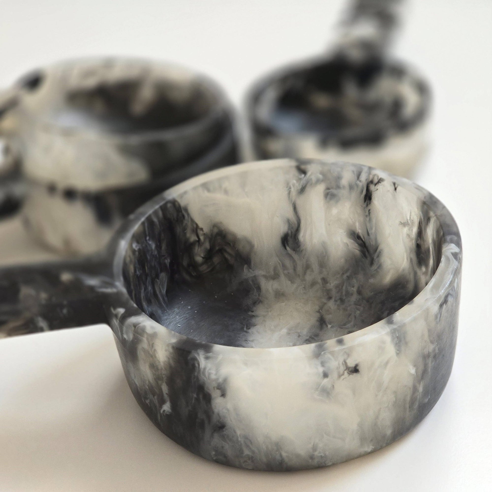 Hand Poured Resin Measuring Cups : Black & White - The Collective Park City