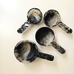 Hand Poured Resin Measuring Cups : Black & White - The Collective Park City