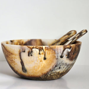 Hand Poured Resin Salad Serving Bowl - The Collective Park City