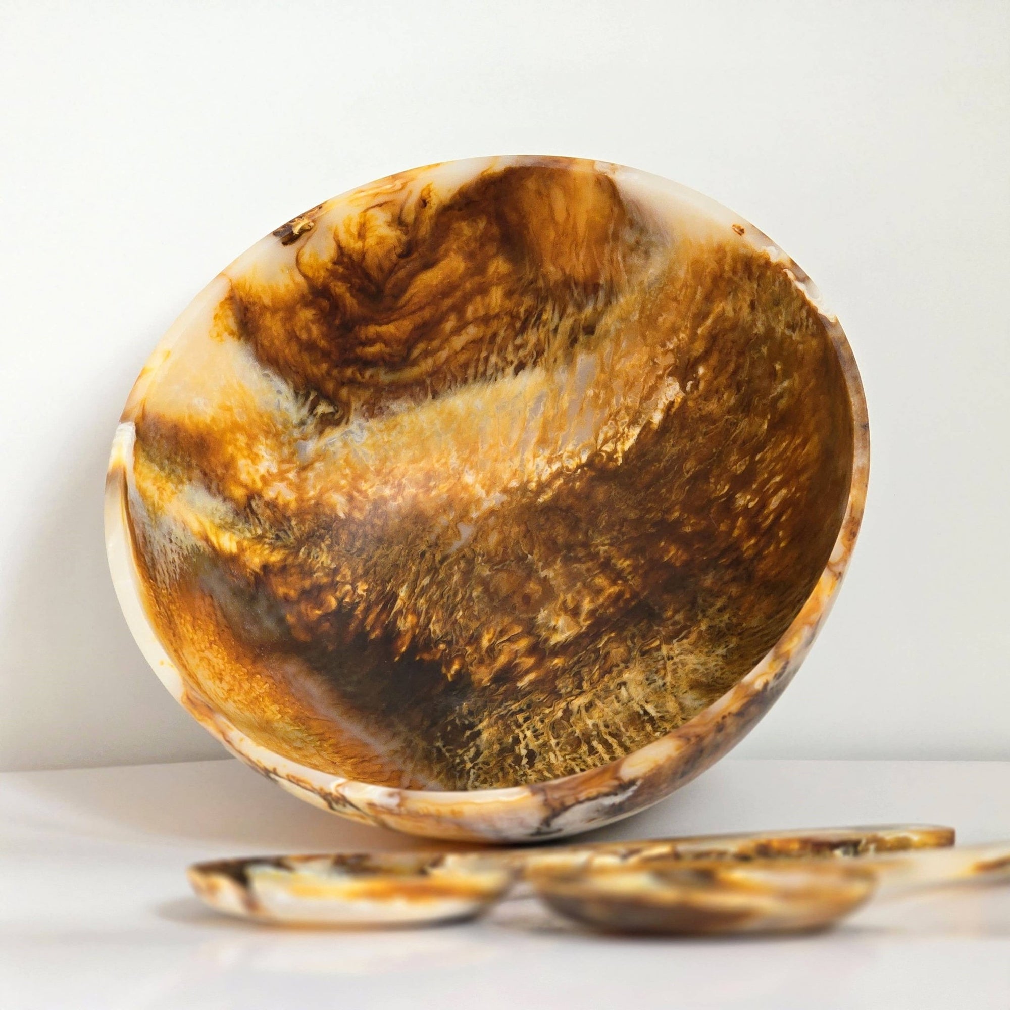 Hand Poured Resin Salad Serving Bowl - The Collective Park City