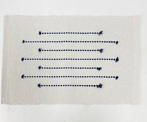 Hand Stitched Cotton Placemat: Black - The Collective Park City