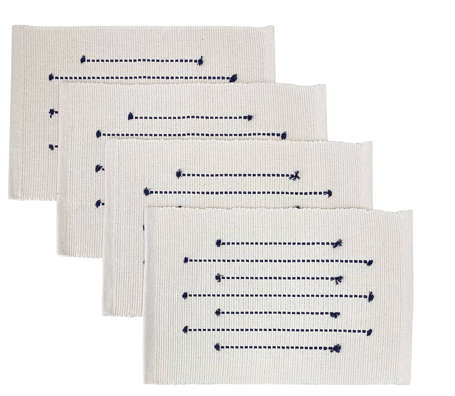 Hand Stitched Cotton Placemat: Black - The Collective Park City