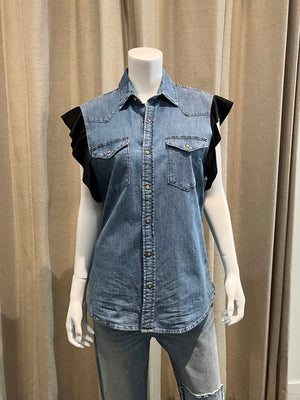 Hank Vintage Western Shirt w/Ruffles - The Collective Park City