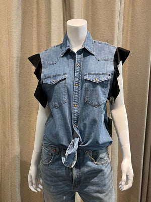 Hank Vintage Western Shirt w/Ruffles - The Collective Park City