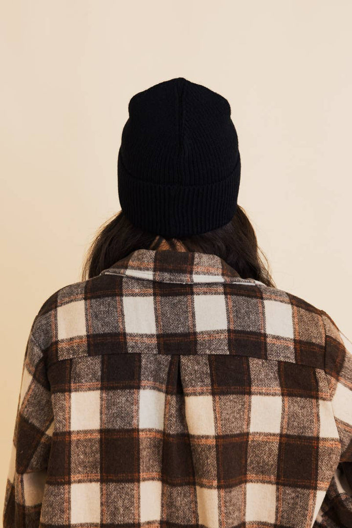 Happy Face Beanie: Black - The Collective Park City