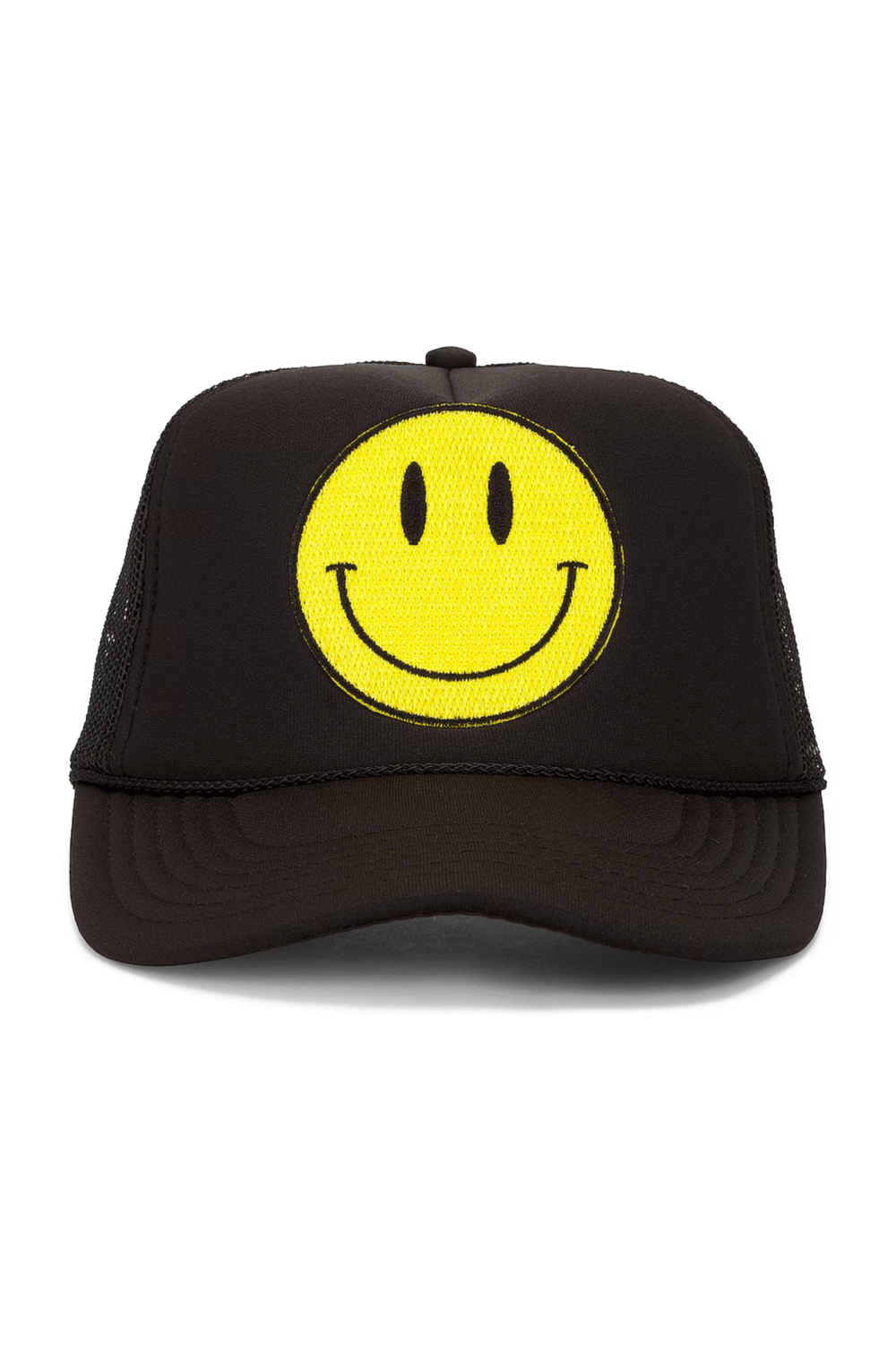 Happy Face Trucker Hat - Black - The Collective Park City
