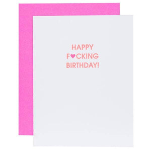 Happy Fucking Birthday Heart Letterpress Greeting Card - The Collective Park City