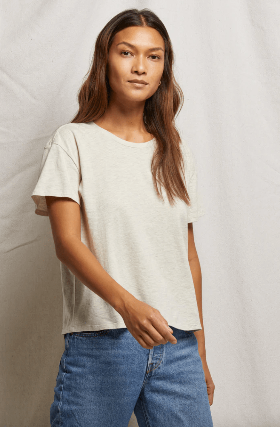 Harley Boxy Crew Tee - Oatmeal - The Collective Park City