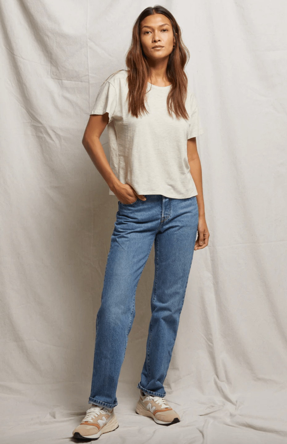Harley Boxy Crew Tee - Oatmeal - The Collective Park City