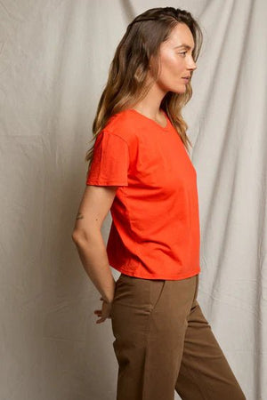 Harley Boxy Crew Tee - Tomato - The Collective Park City