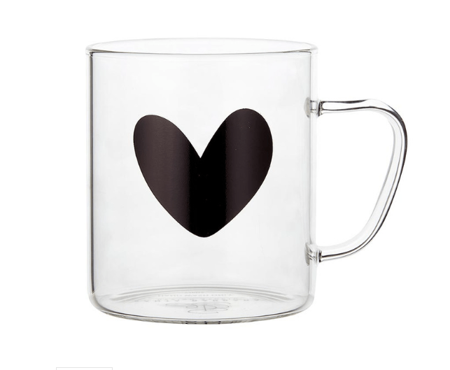 Heart Glass Mug - The Collective Park City