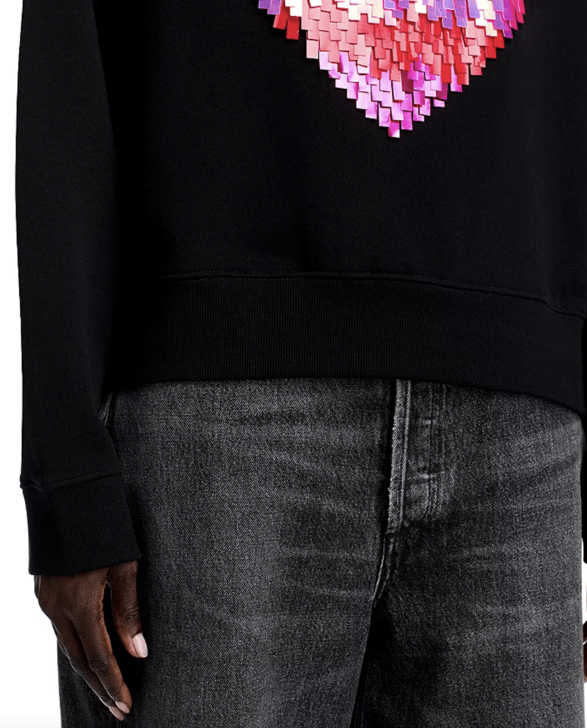 Heater Sequin Heart Sweatshirt - The Collective Park City