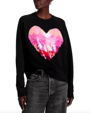 Heater Sequin Heart Sweatshirt - The Collective Park City