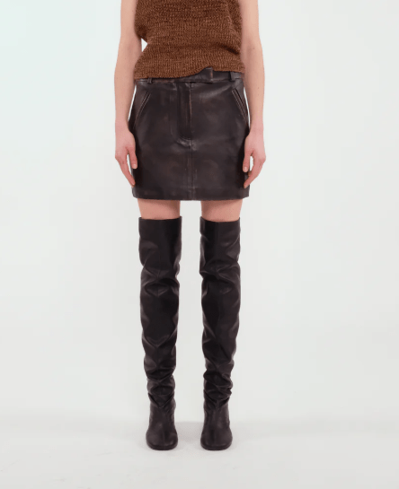 Helen Leather Mini Skirt - The Collective Park City