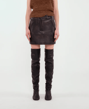 Helen Leather Mini Skirt - The Collective Park City