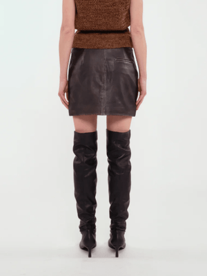 Helen Leather Mini Skirt - The Collective Park City