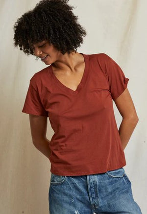 Hendrix - boxy v - neck tee - The Collective Park City