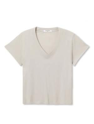 Hendrix Boxy V - neck Tee - Silver - The Collective Park City