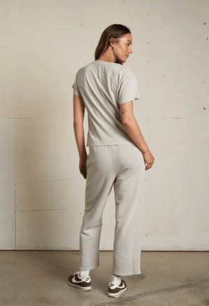 Hendrix Boxy V - neck Tee - Silver - The Collective Park City