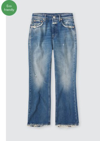 hi - sun Cropped High Rise Jean - Mid Blue - The Collective Park City